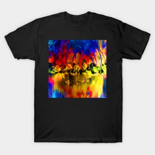 Reflections of Another World Abstract Painting in Primary Colors T-Shirt